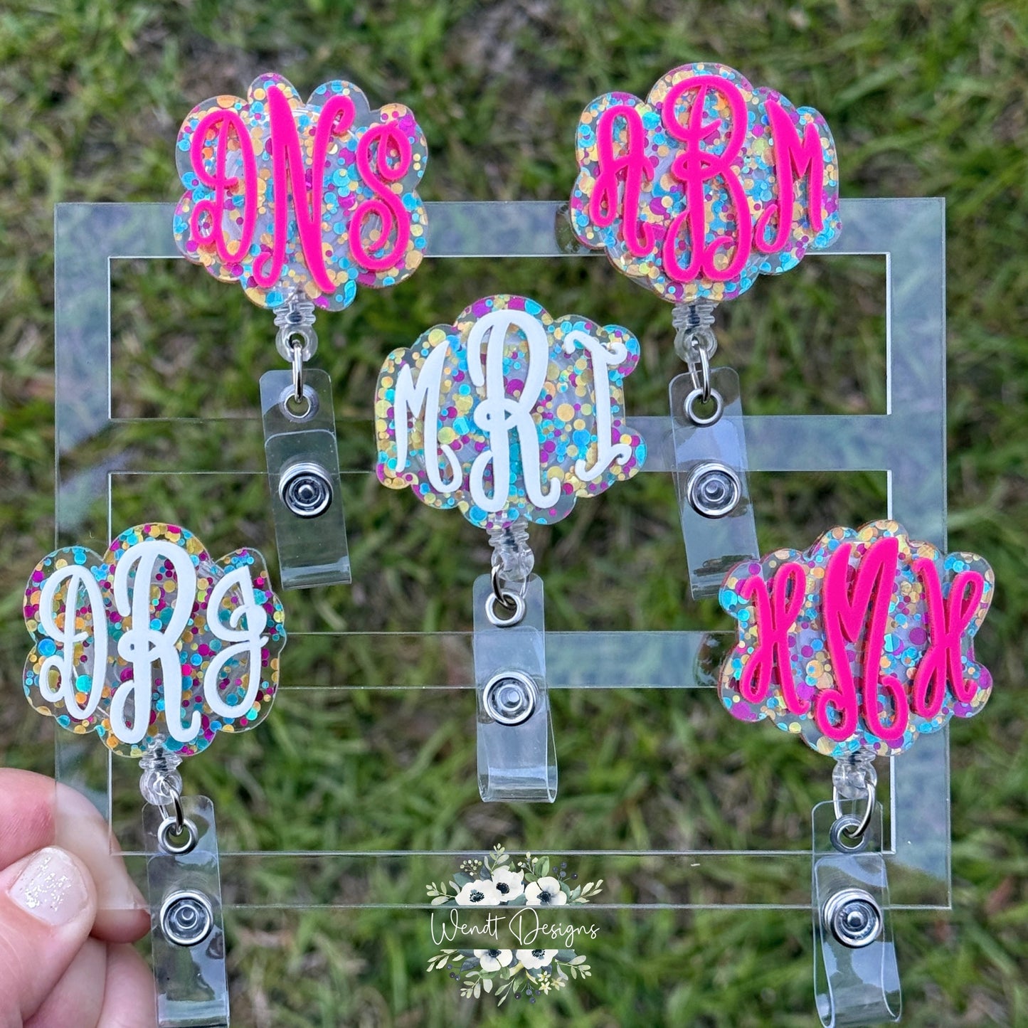 Monogram Badge Reel