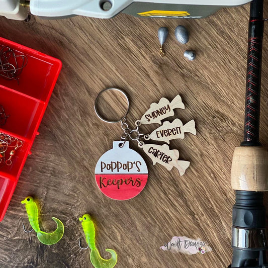 Bobber Keychain- Father's Day Fishing Keeper Keychain-WS