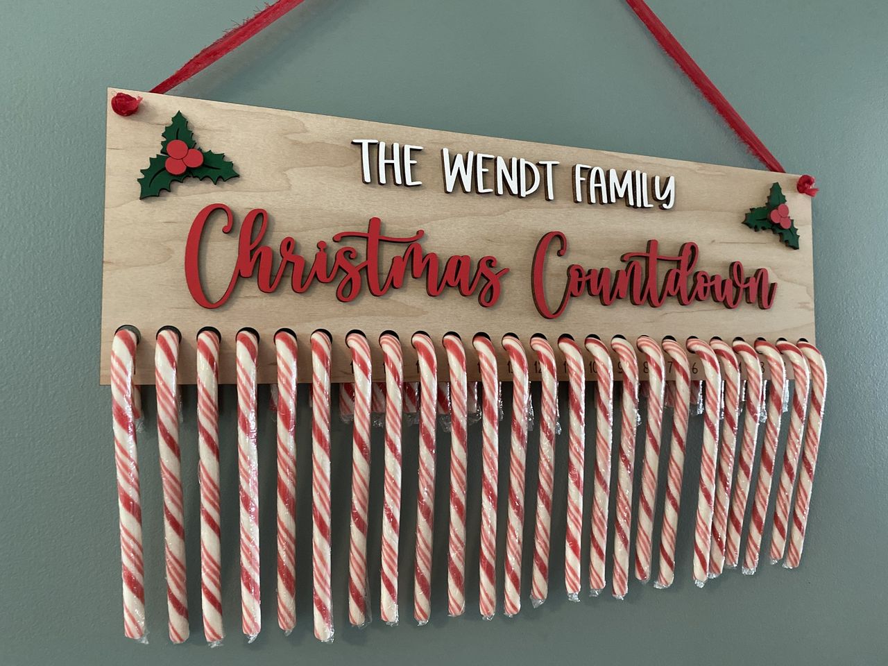 Candy Cane Countdown - Personalized