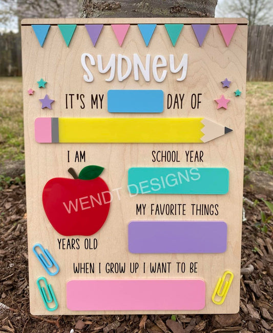 Personalized All About Me School Photo Boards