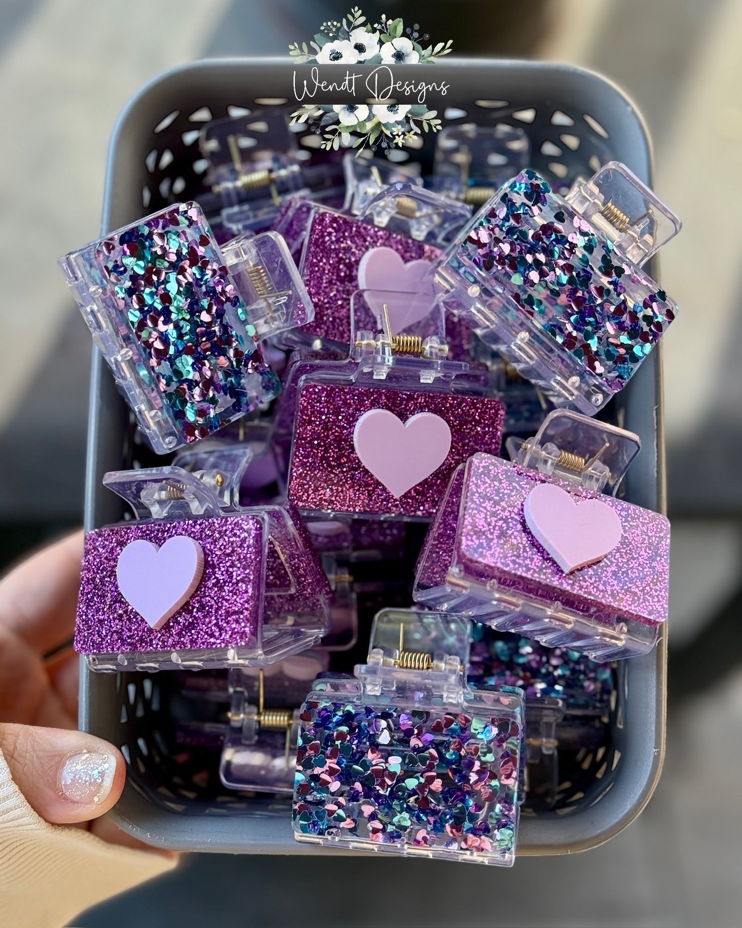 Valentine’s Day 2” Claw Clip Set