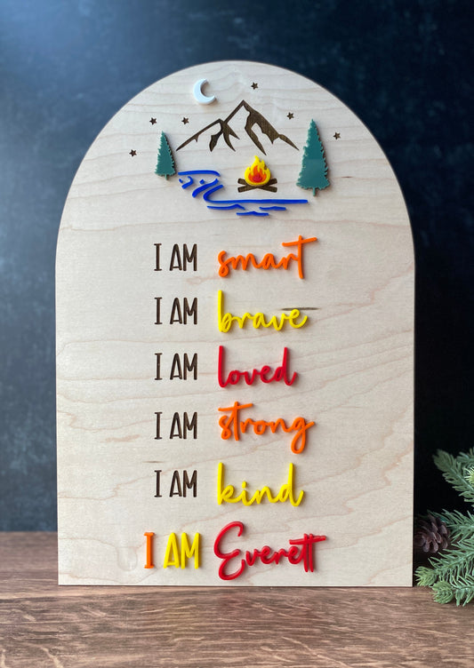 Personalized Affirmation Signs - Wilderness Themed