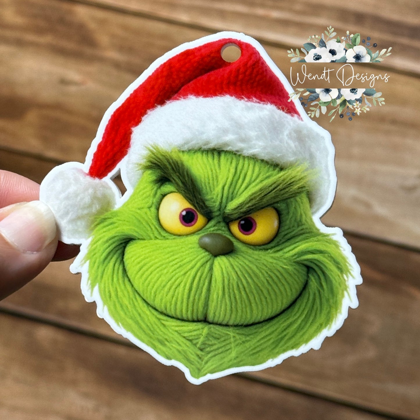 Faux Yarn Grinch Ornament