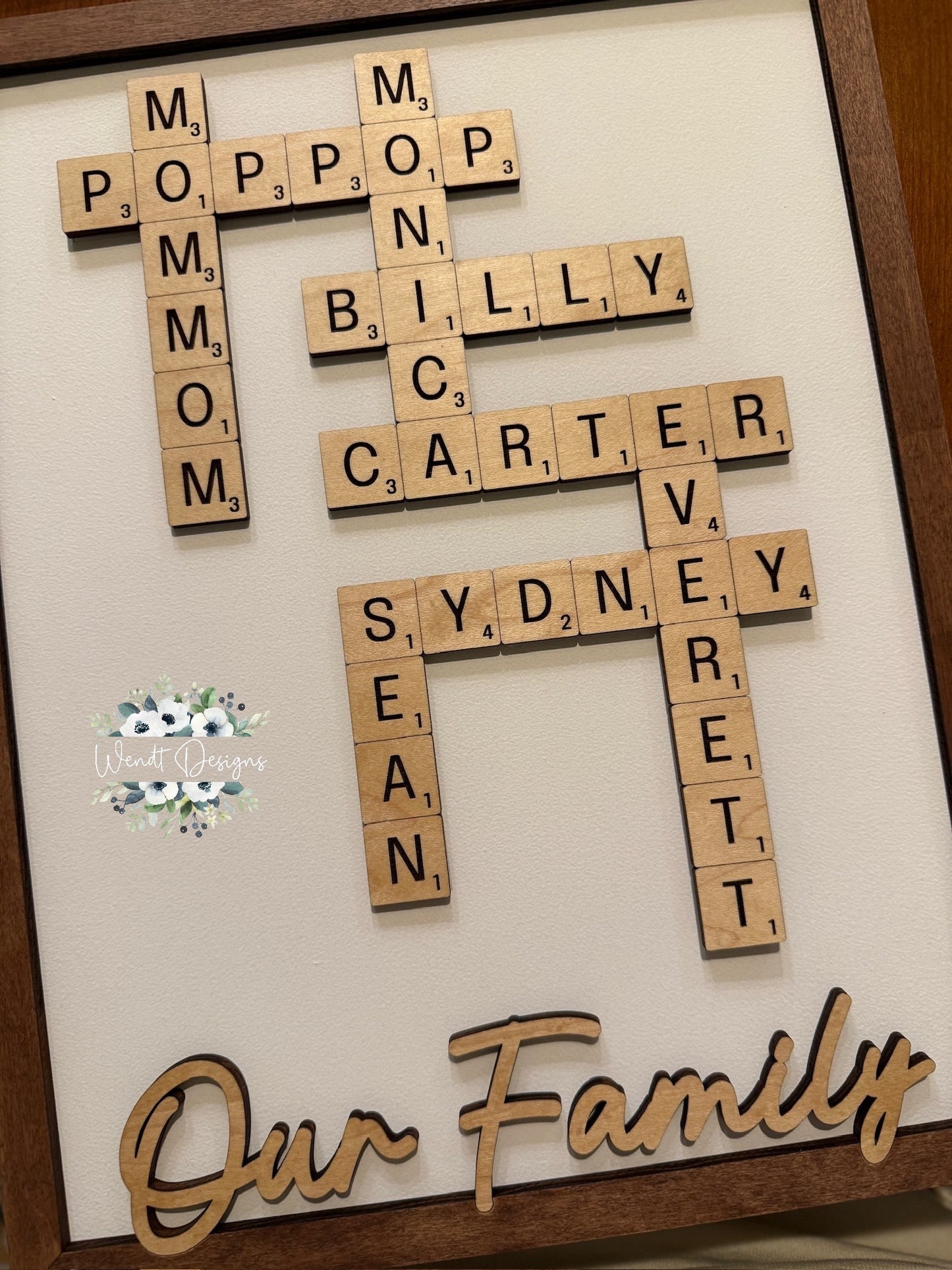 Family Crossword Sign- 2 Sizes