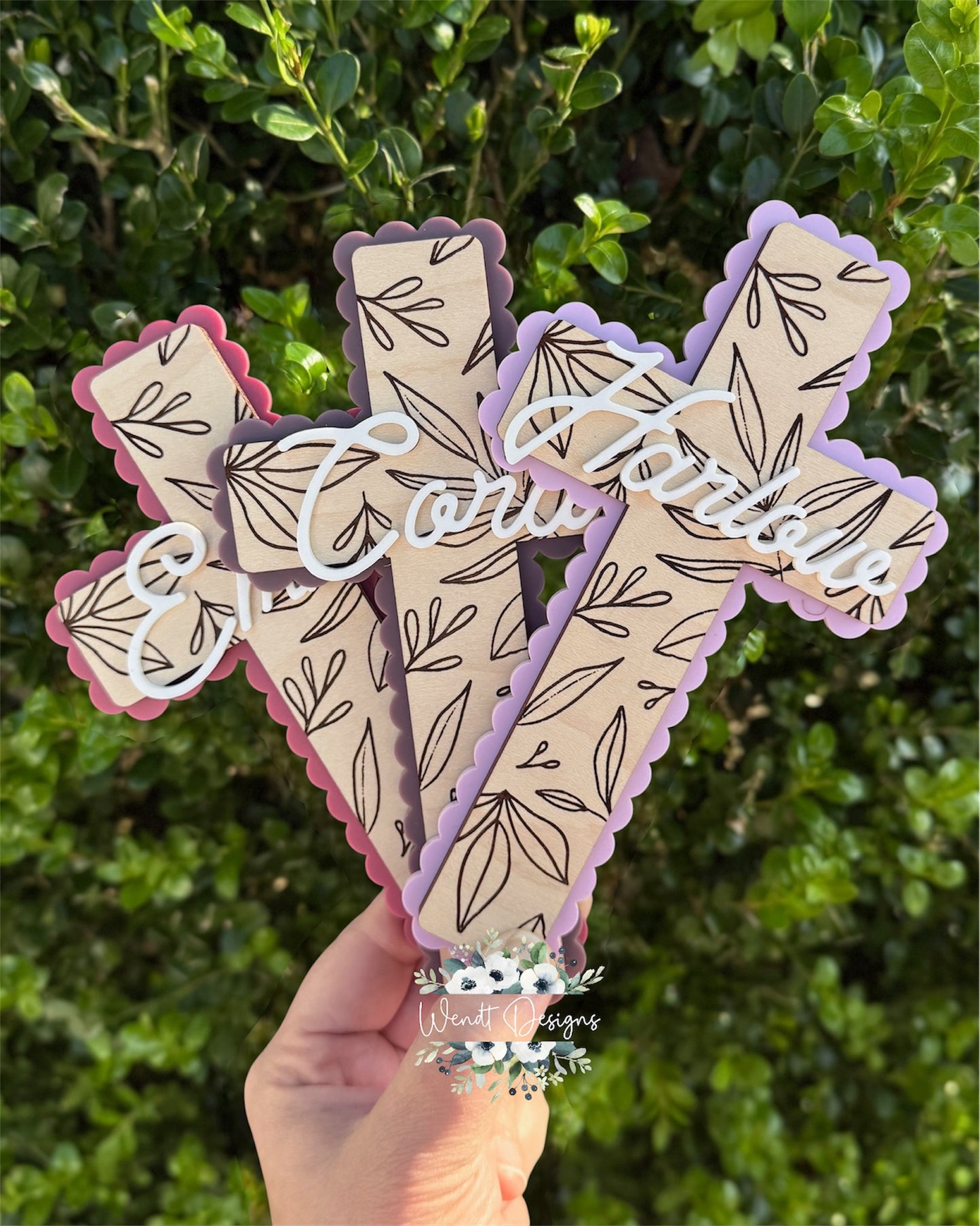 Personalized Botanical Cross