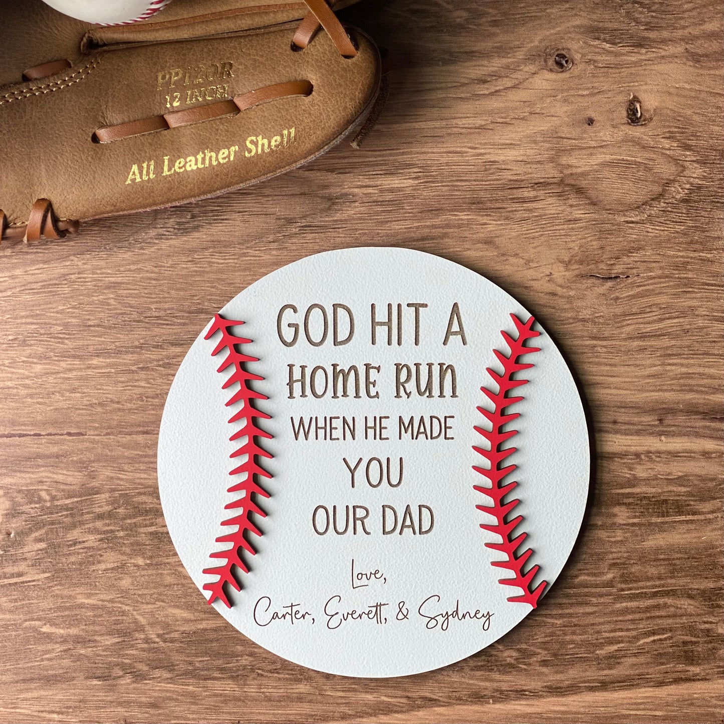 God Hit a Home Run Father’s Day Sign