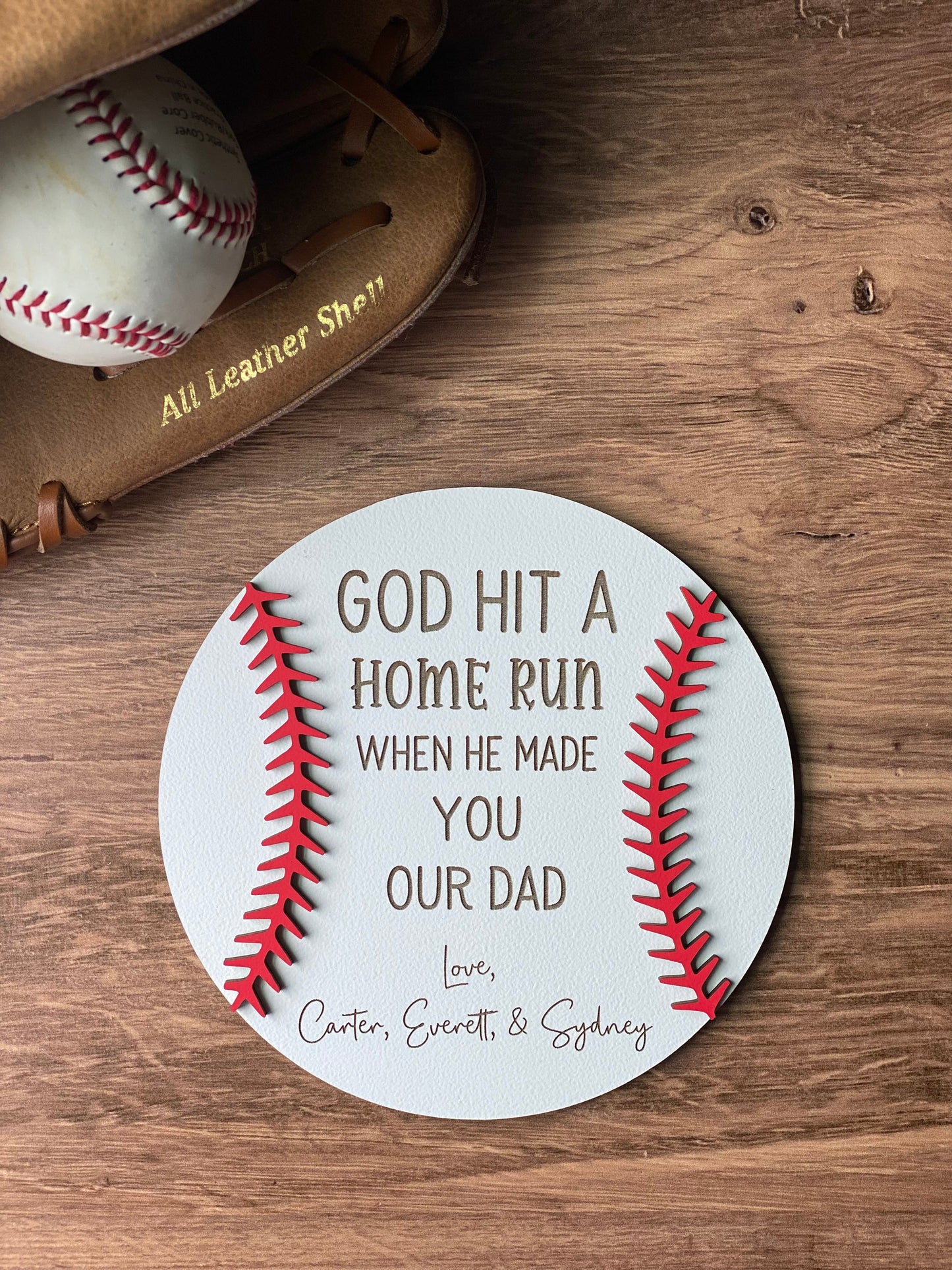 God Hit a Home Run Father’s Day Sign