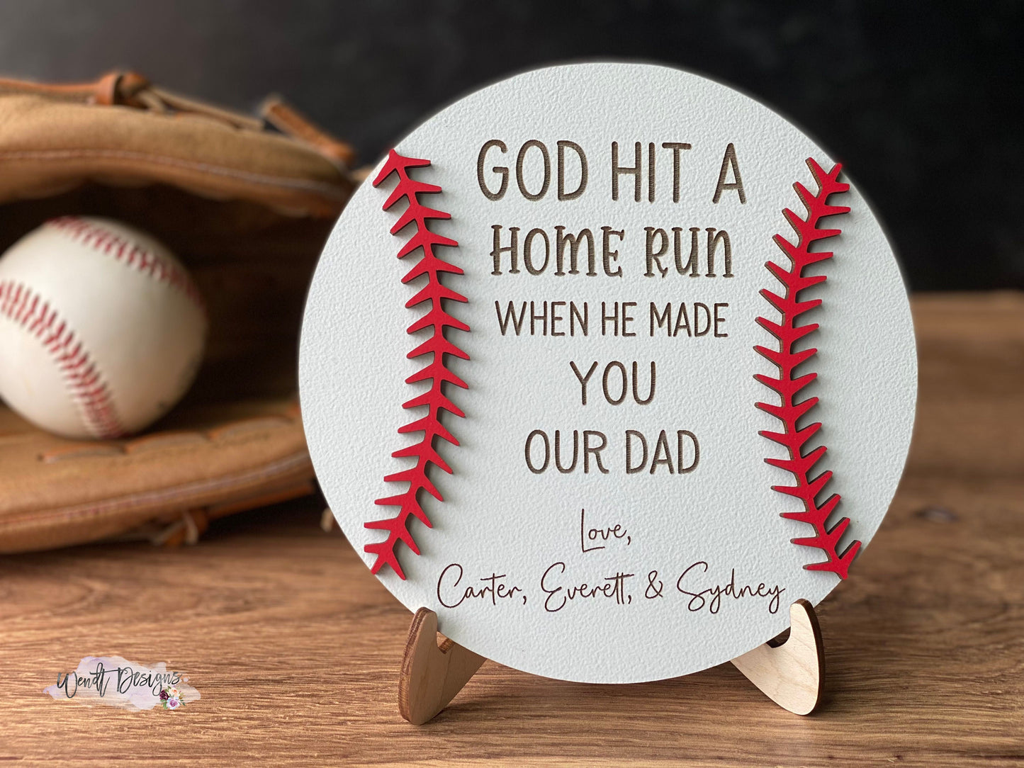 God Hit a Home Run Father’s Day Sign