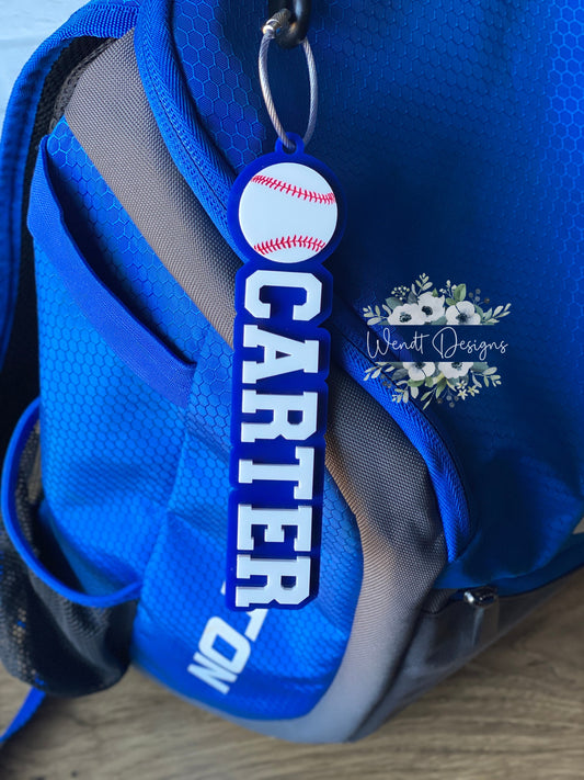 Acrylic Sports Tags -Bag Tags