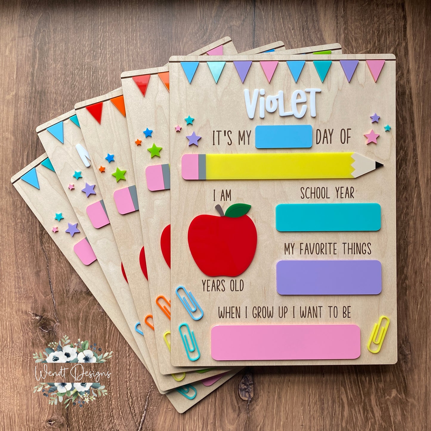 Personalized All About Me School Photo Boards