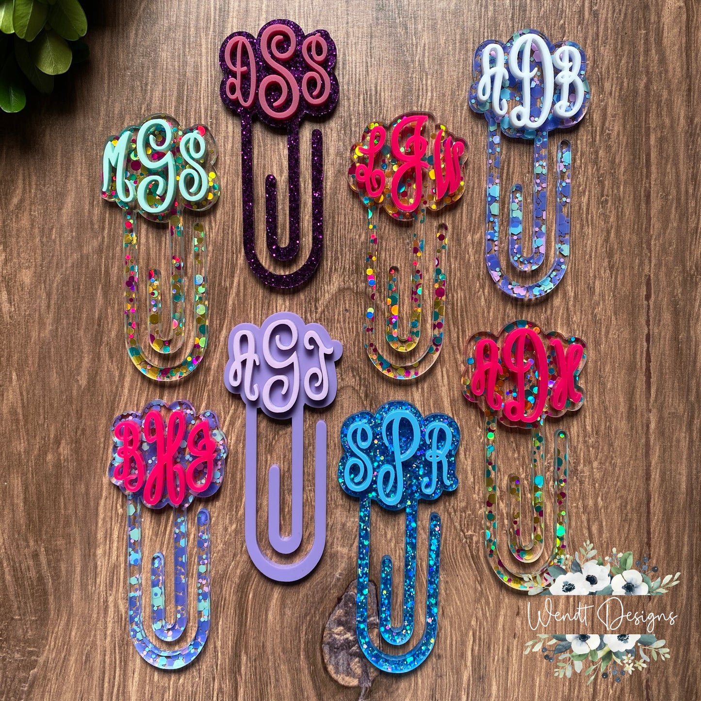 Acrylic Monogram Planner Bookmark