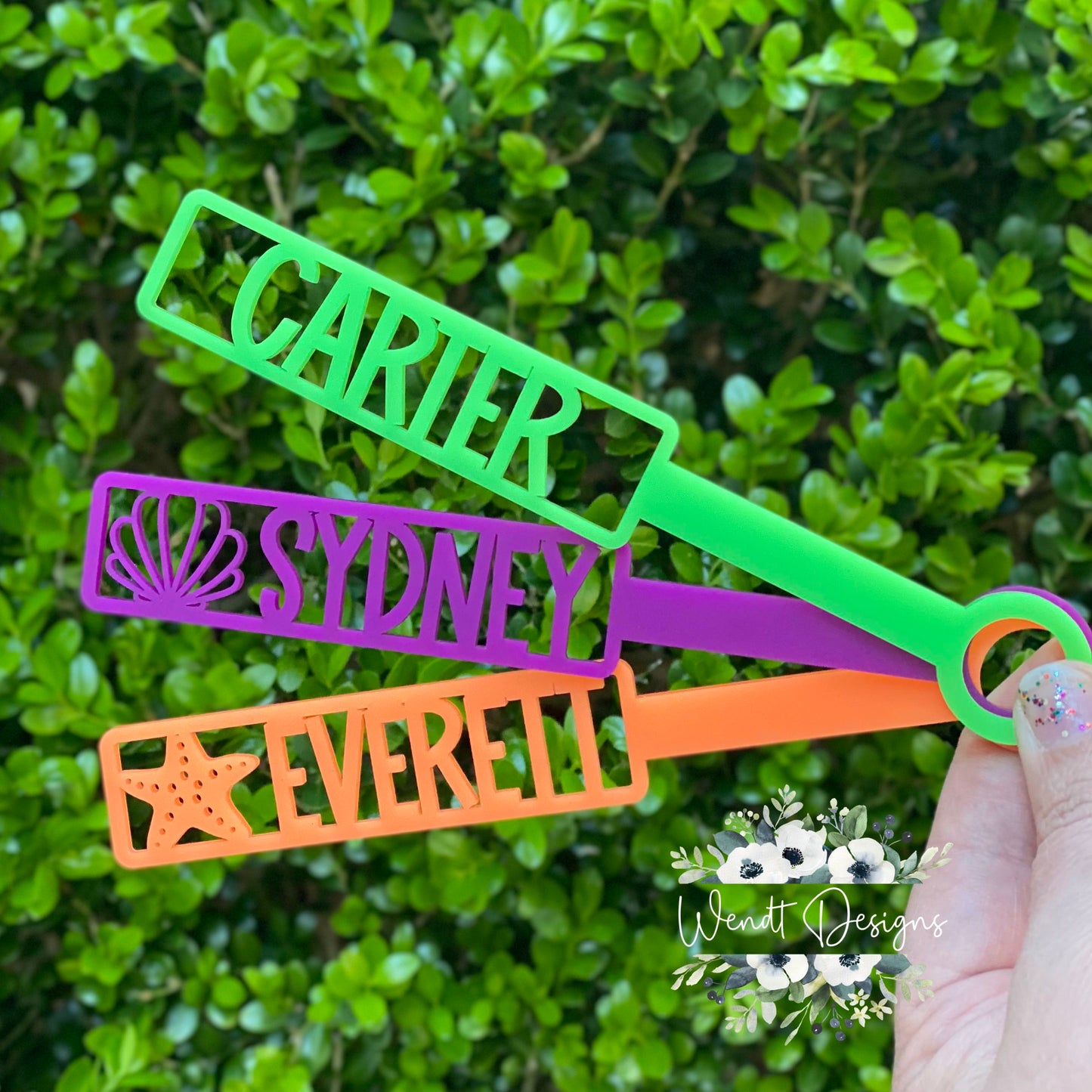 Personalized Acrylic Bubble Wands