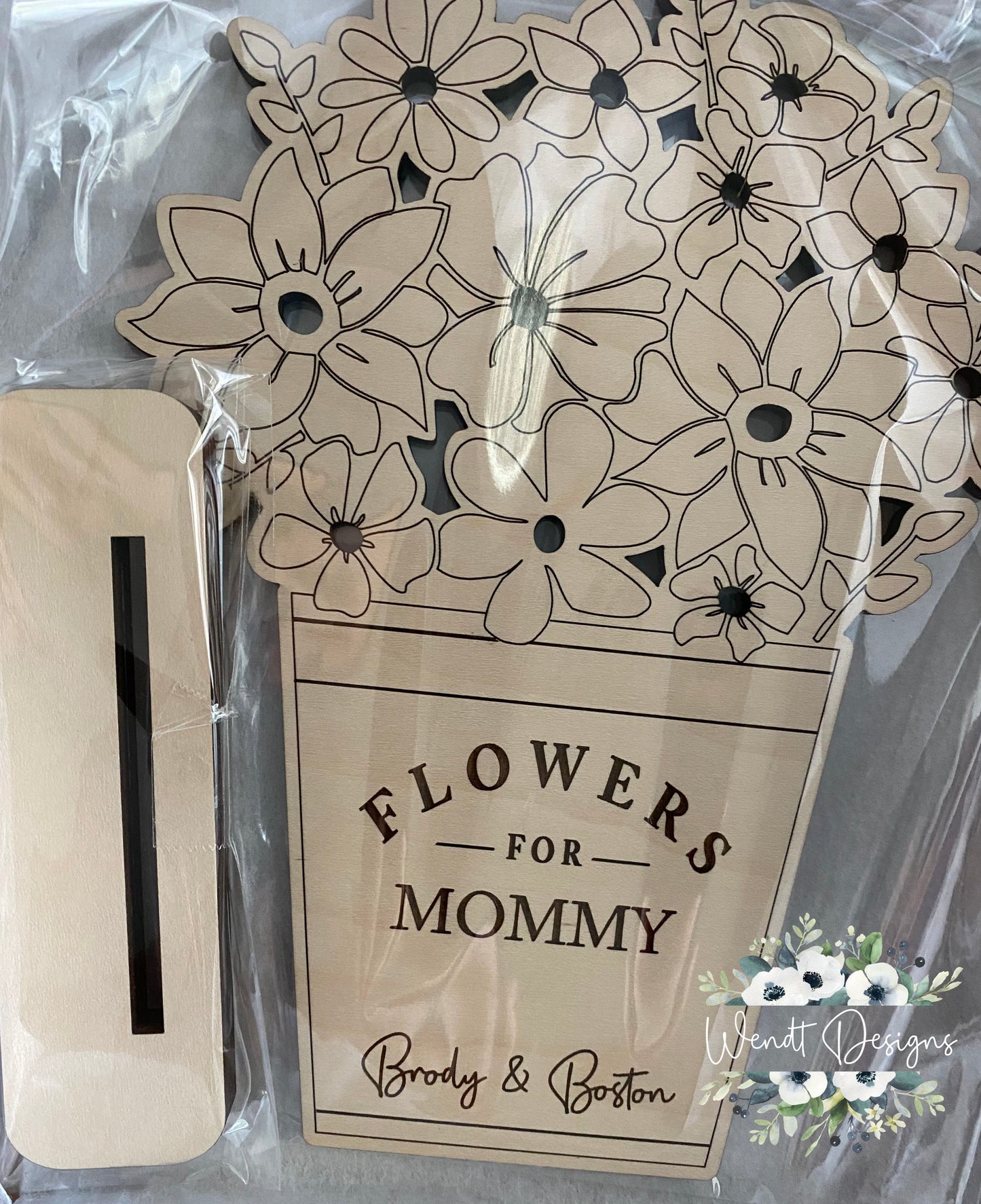 Flowers for Mommy with Stand - Other Names Available