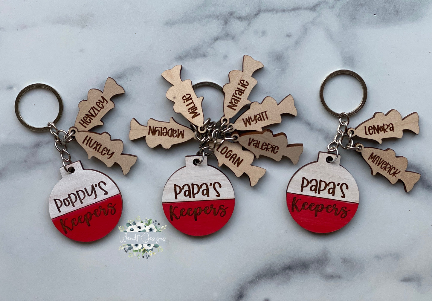 Bobber Keychain- Father's Day Fishing Keeper Keychain