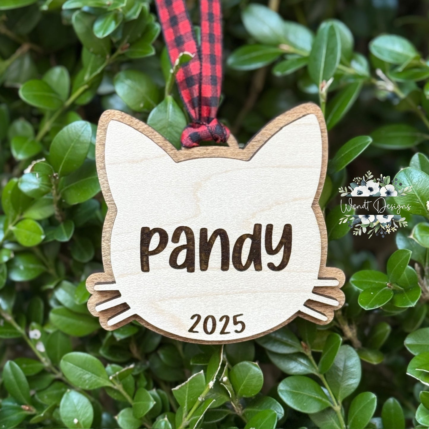 Personalized Engraved Cat Ornament