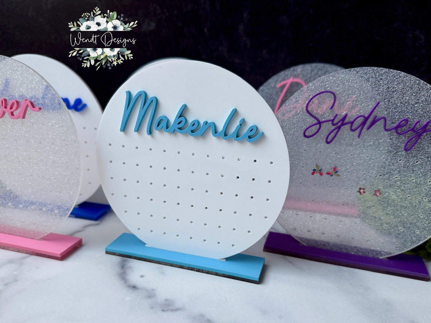 Personalized Acrylic Earring Organizer