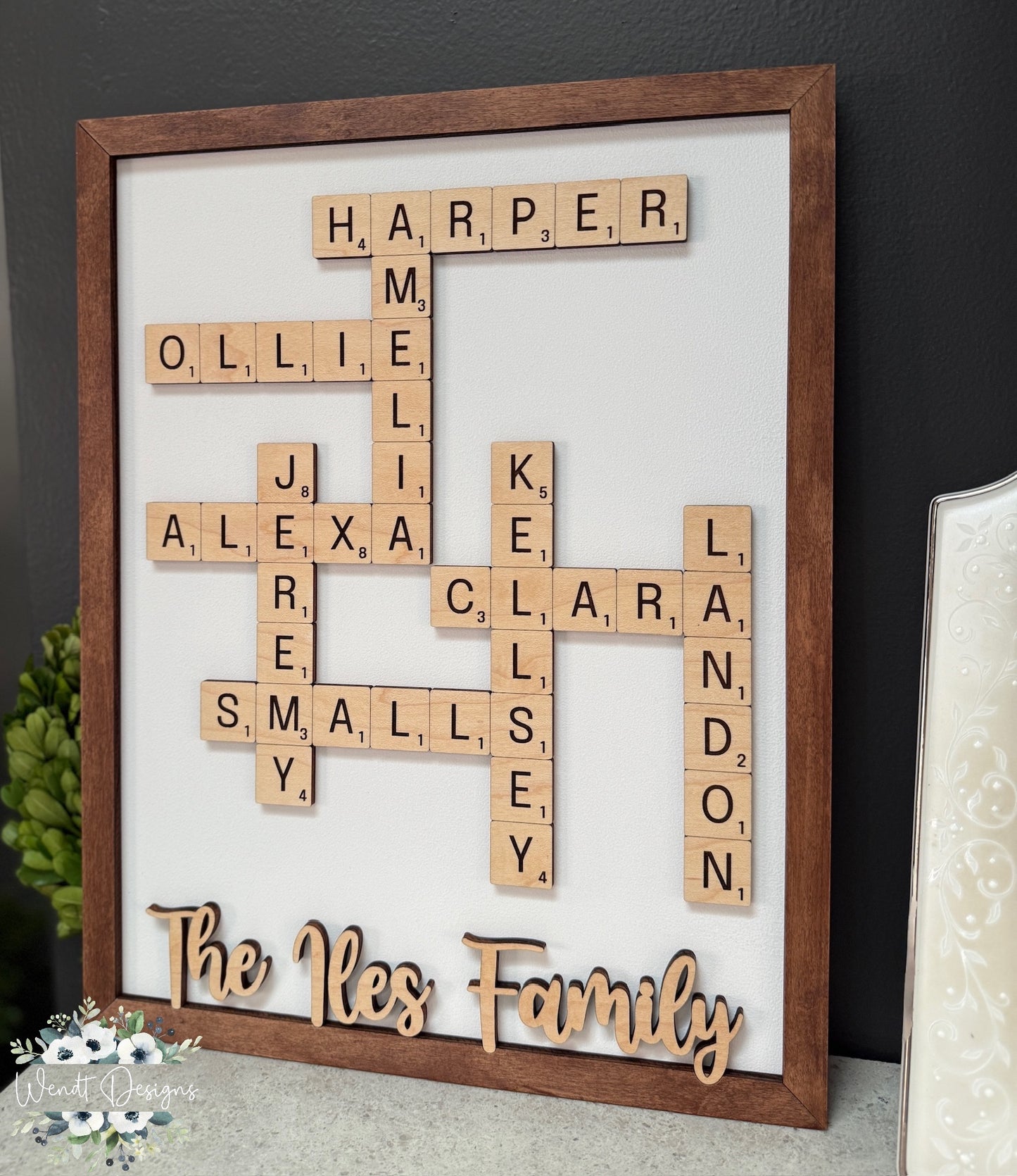 Family Crossword Sign- 2 Sizes