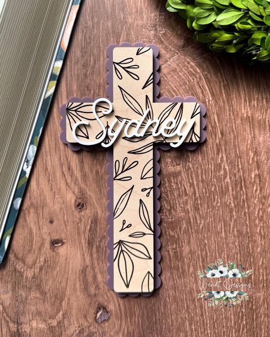 Personalized Botanical Cross