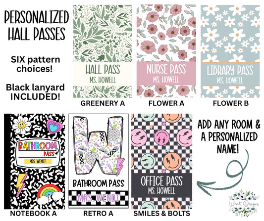 Hall Pass - Fully Customizable