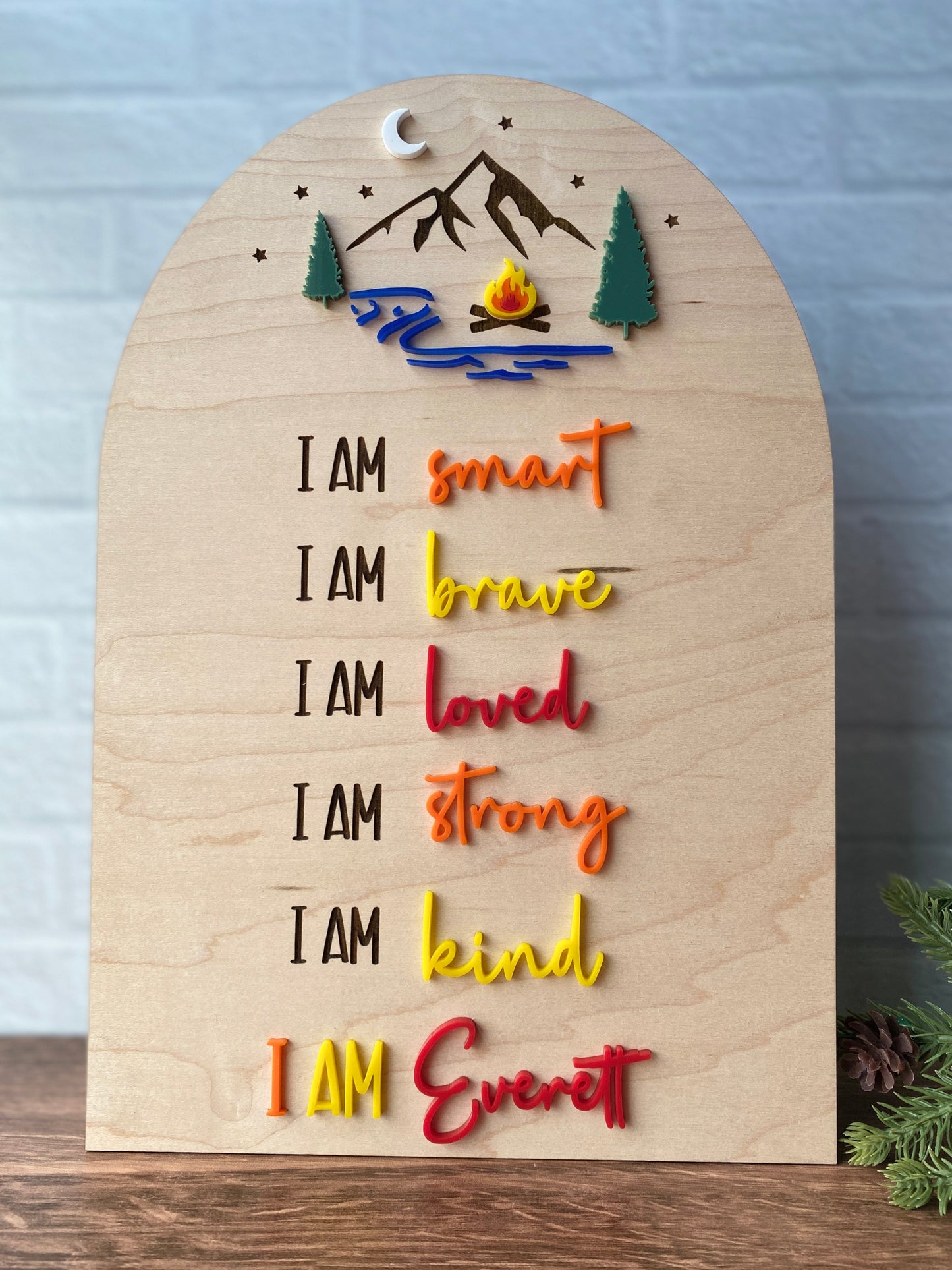 Personalized Affirmation Signs - Wilderness Themed