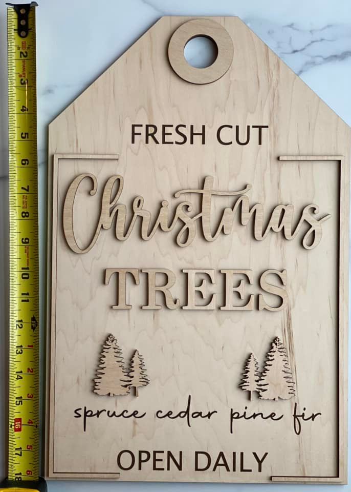 Extra Large Christmas Tree Farm Tag