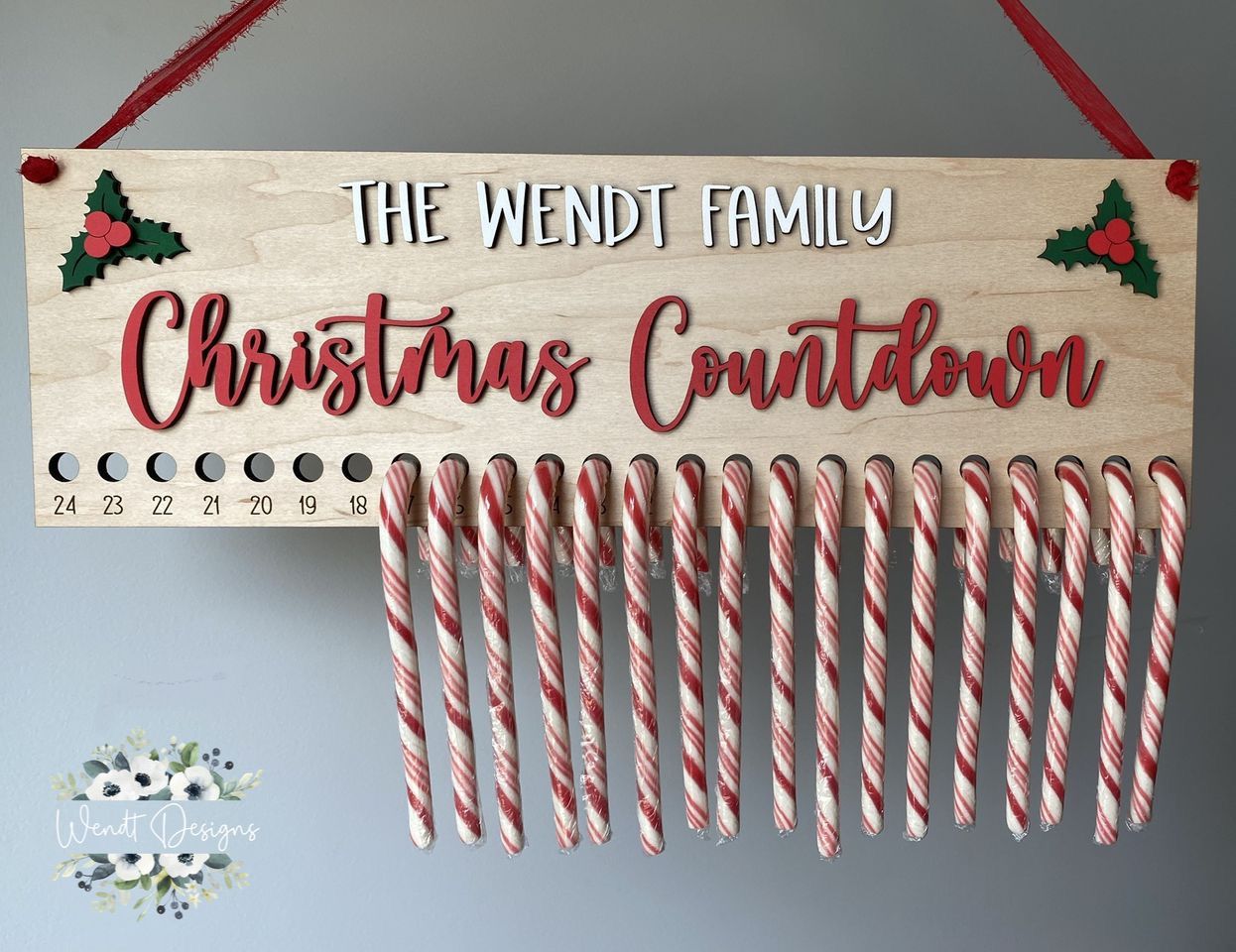 Candy Cane Countdown - Personalized