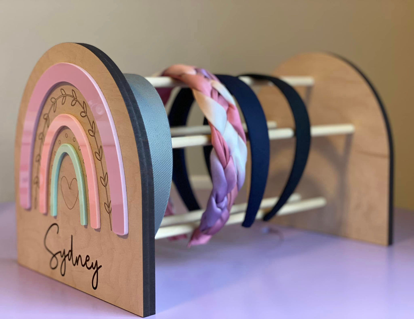 Boho Rainbow Headband Holder