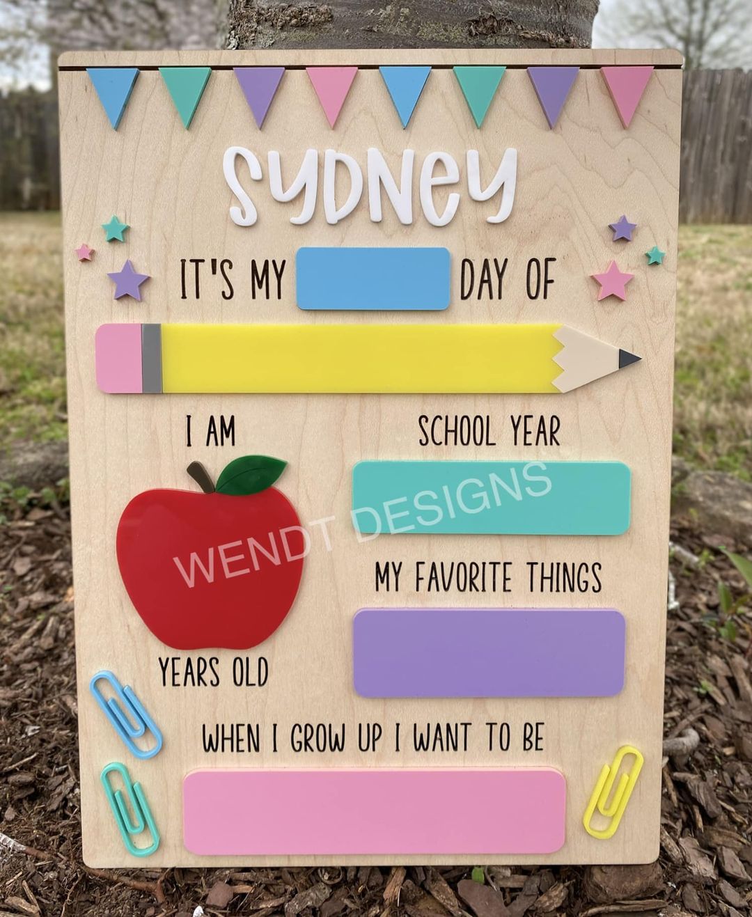 Personalized All About Me School Photo Boards