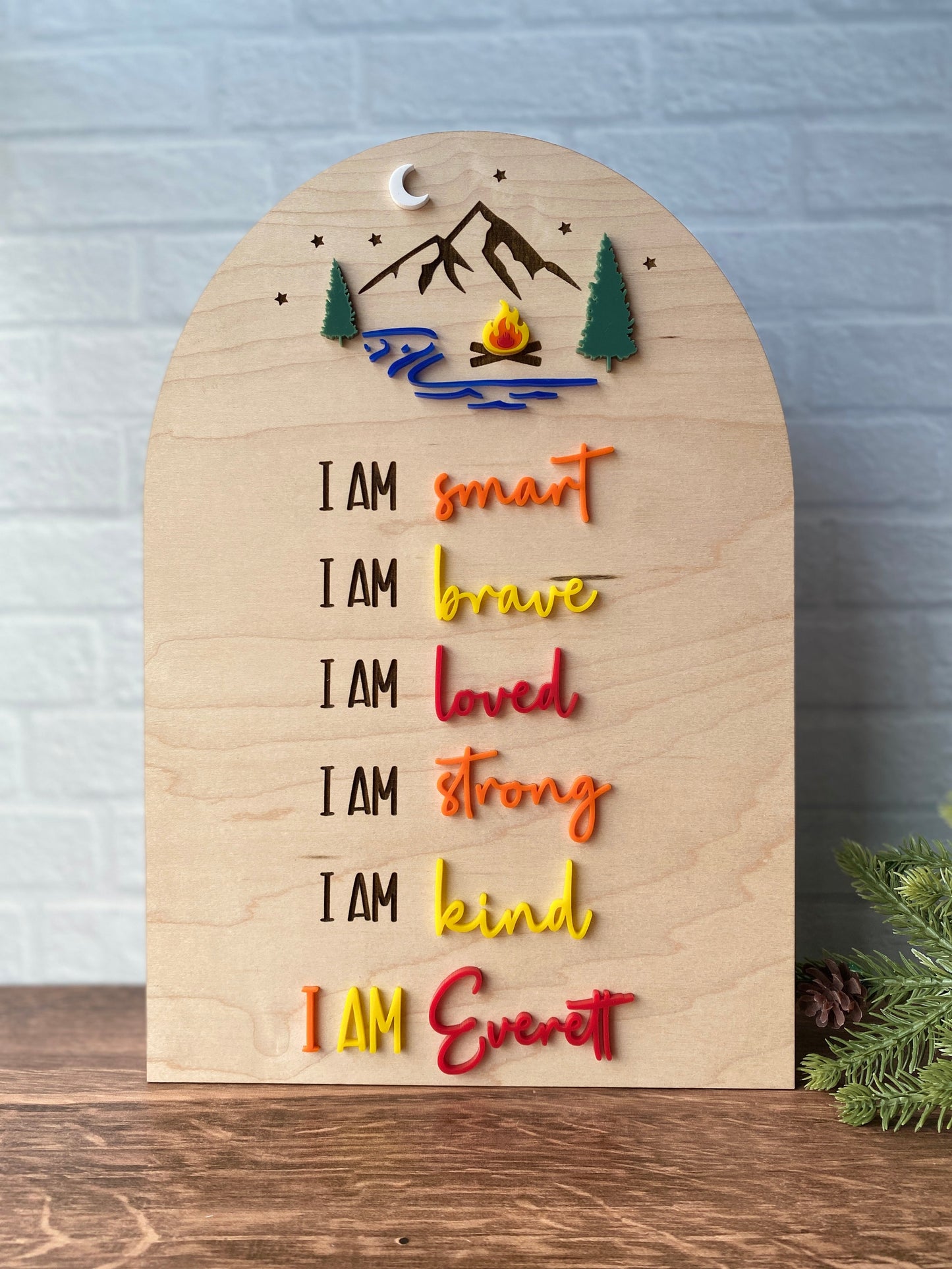 Personalized Affirmation Signs - Wilderness Themed