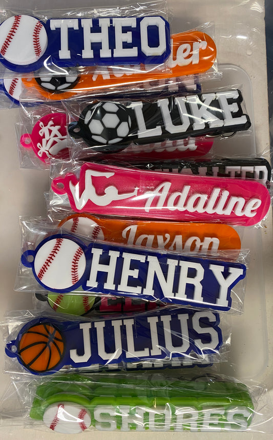 Custom Color Acrylic Sports Tags - WS