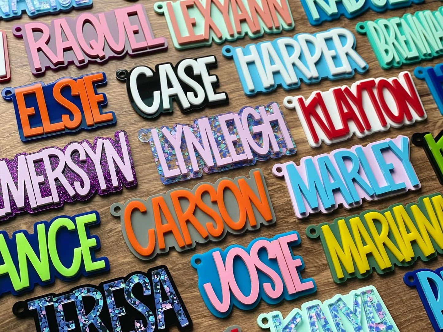 Jumbo Acrylic Name Bag Tags