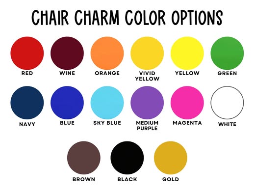 Personalized Sports Chair Charms - WS