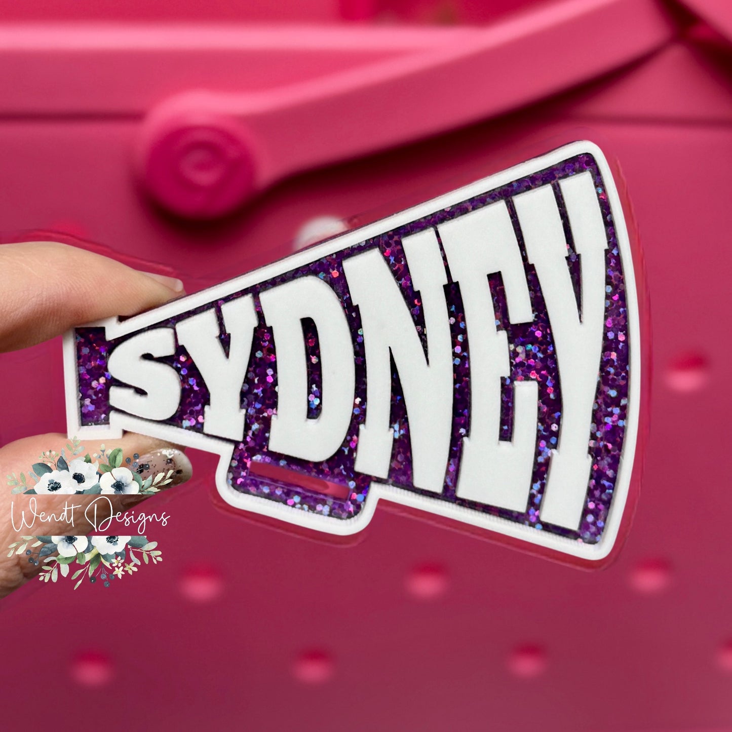 Personalized Cheer Charms and Bag Tags