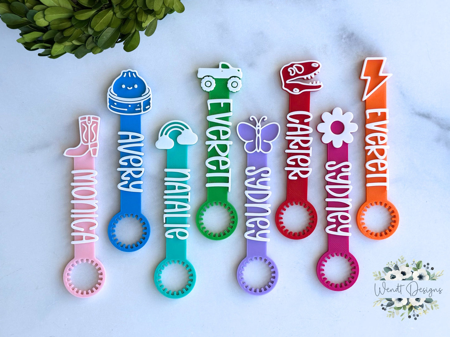 Personalized 3D Printed Mini Bubble Wands