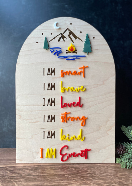 Personalized Affirmation Signs - Wilderness Themed -WS
