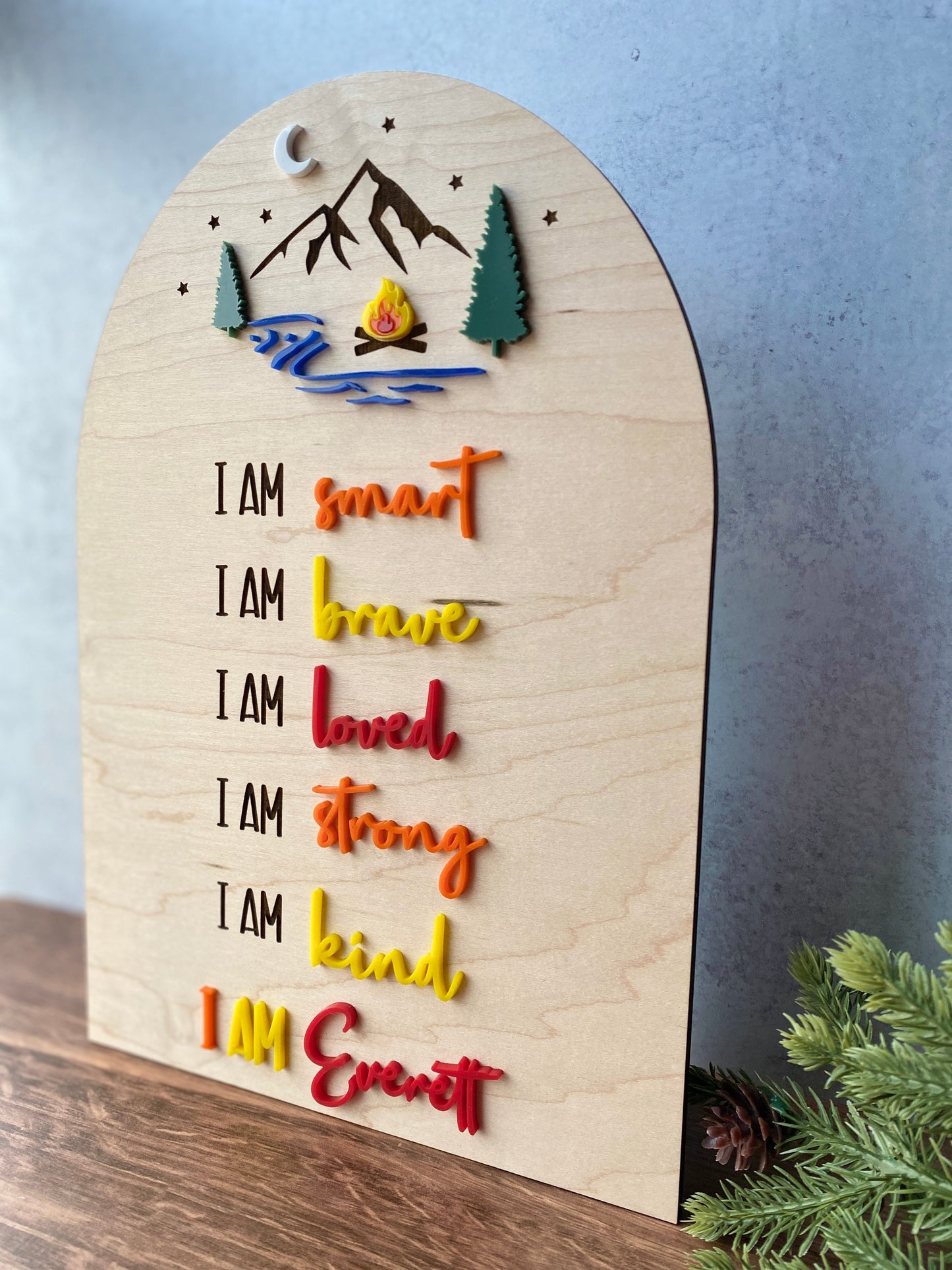 Personalized Affirmation Signs - Wilderness Themed