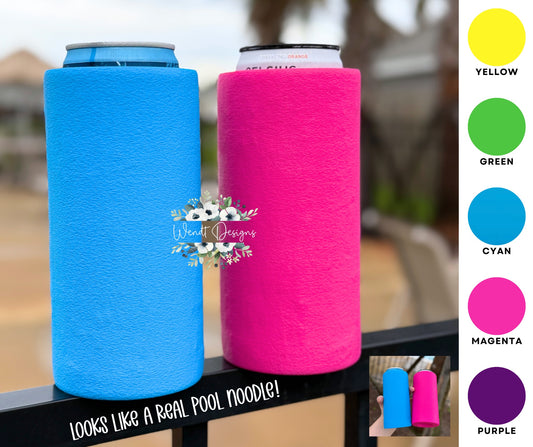 12oz Skinny “Pool Noodle” Can Holders -WS