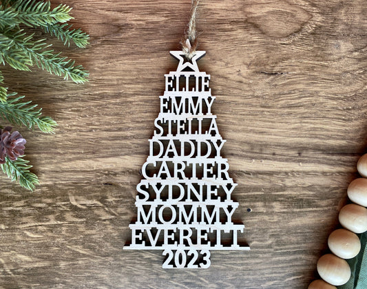 Personalized Family Tree Ornaments -2023