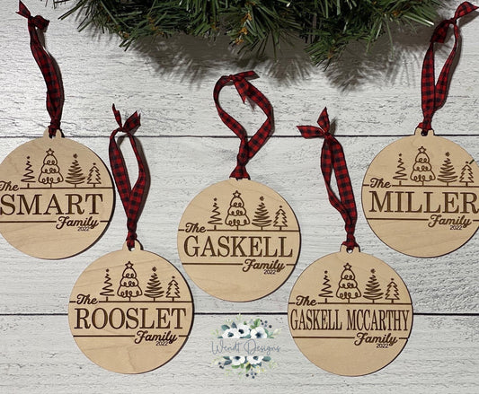 SALE - Whimsical Tree Family Ornament - SALE