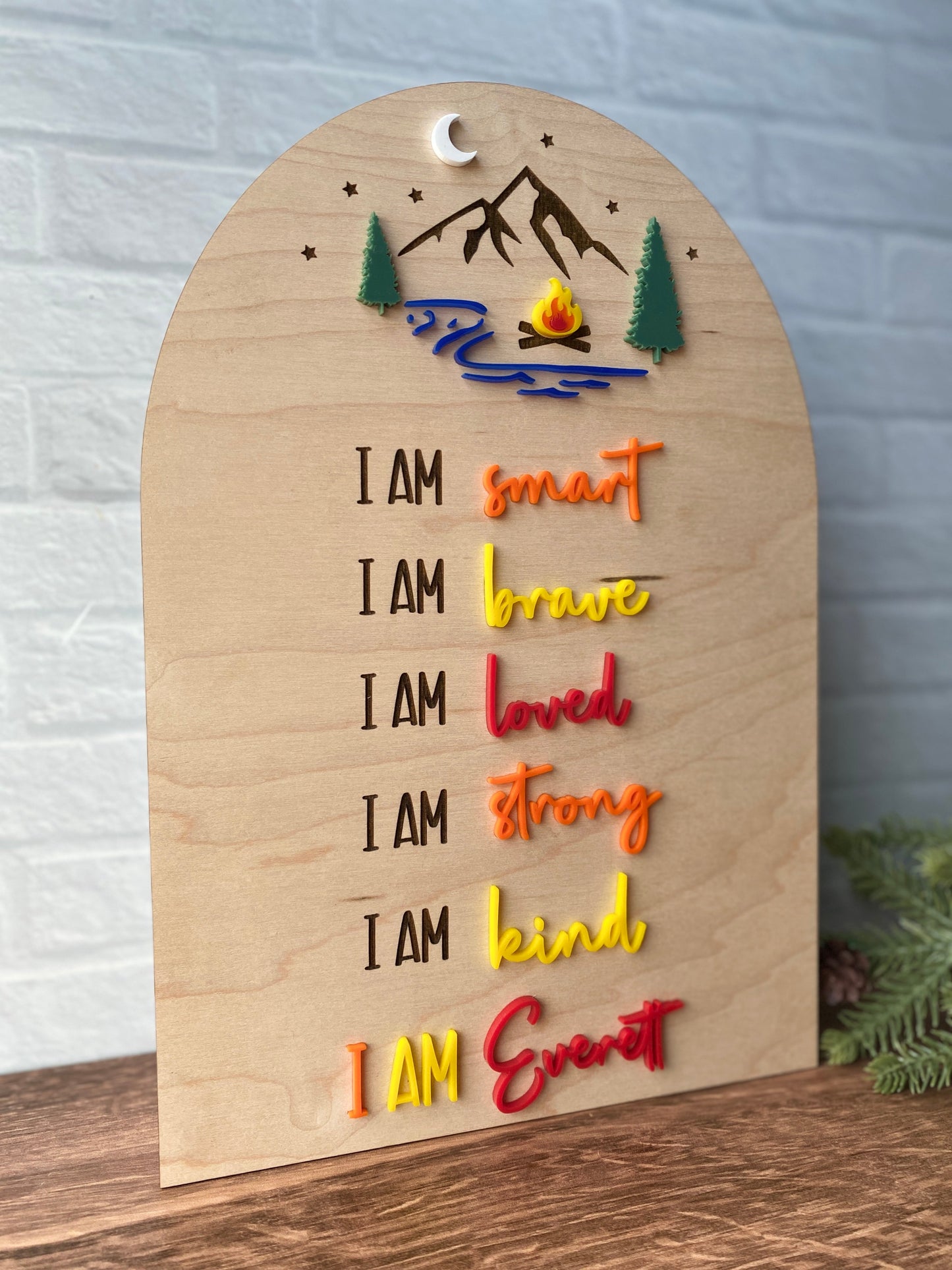 Personalized Affirmation Signs - Wilderness Themed