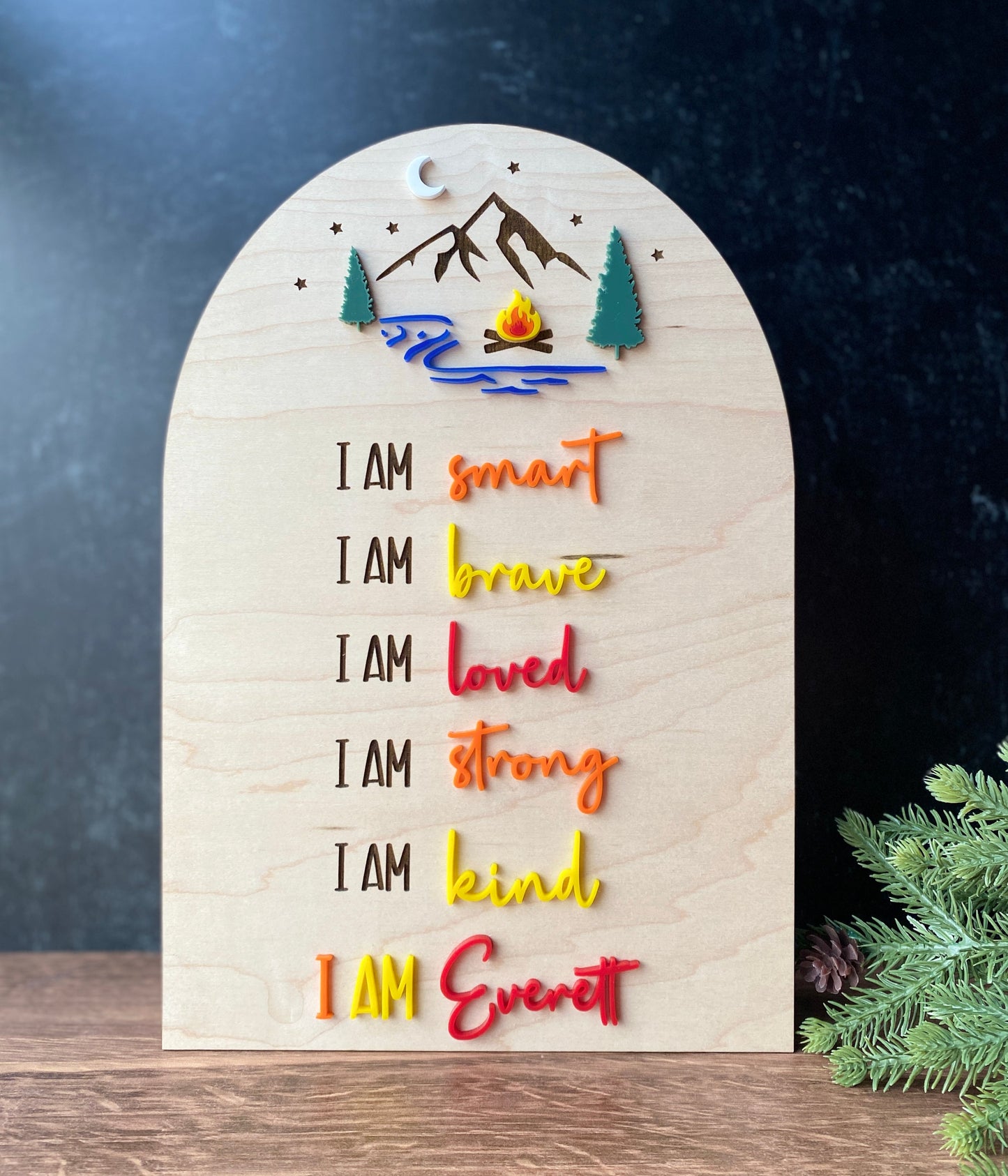 Personalized Affirmation Signs - Wilderness Themed