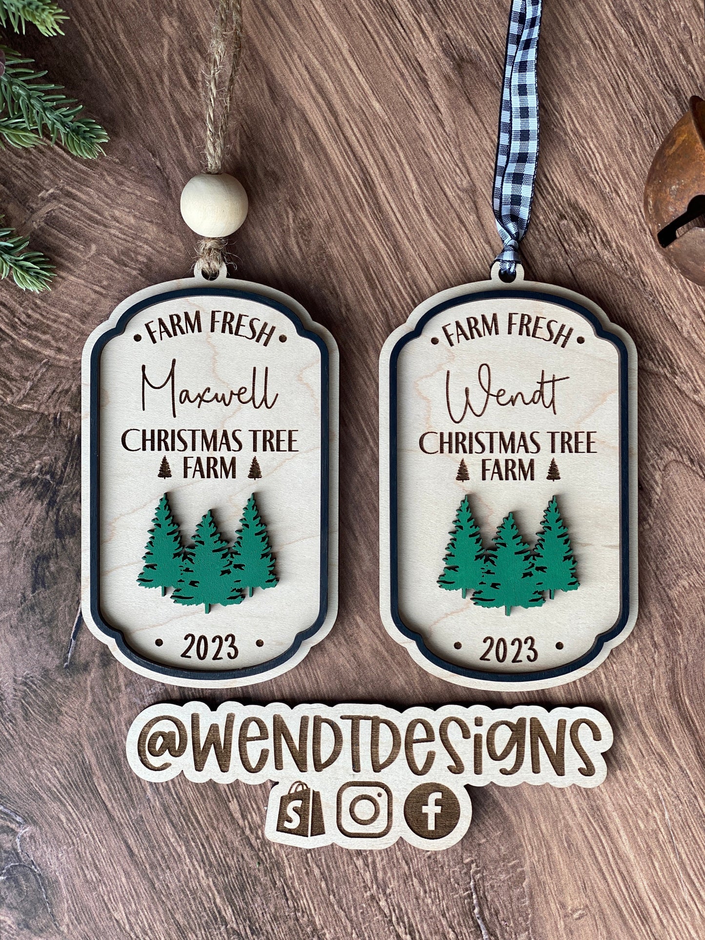 Personalized Christmas Tree Farm Ornament