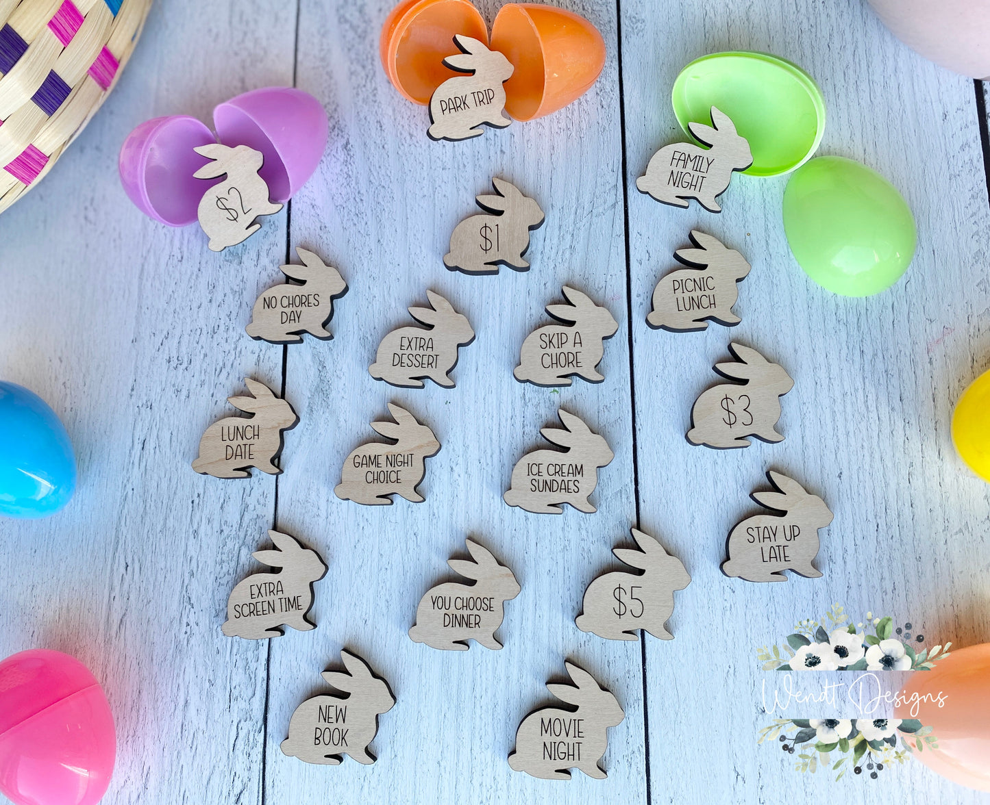 Bunny Tokens Pack of 18