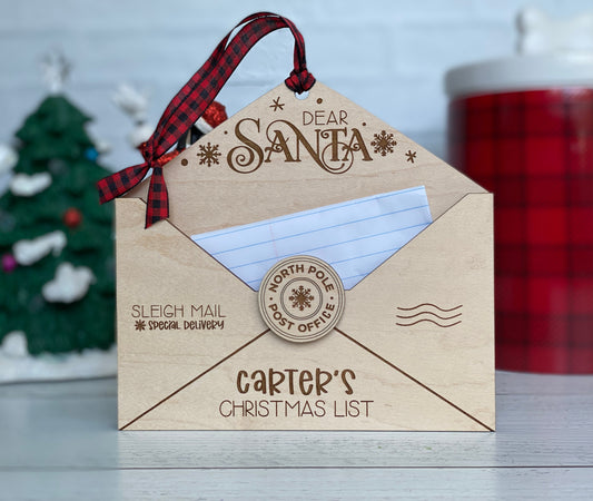 Letter to Santa Personalized Ornament -WS