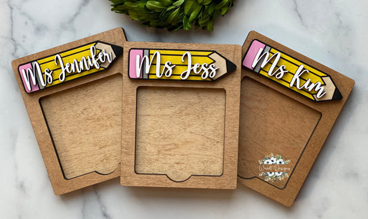 Teacher Themed Sticky Note Holder - MOQ2