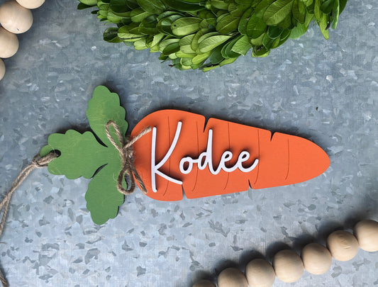 Carrot Easter Basket Tags - WS