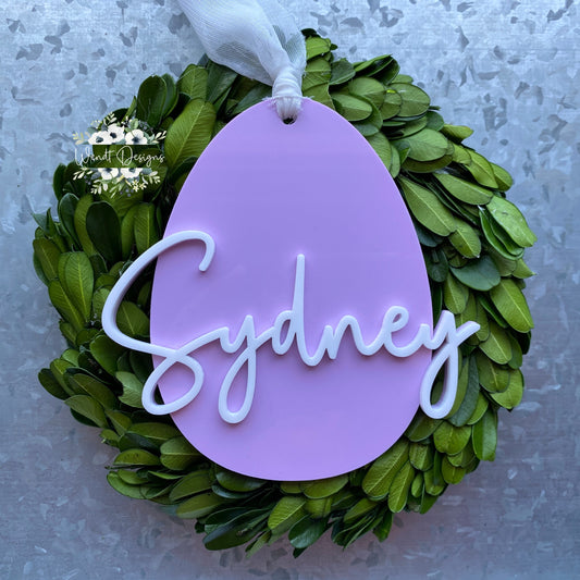 Pastel Acrylic Easter Basket Tags