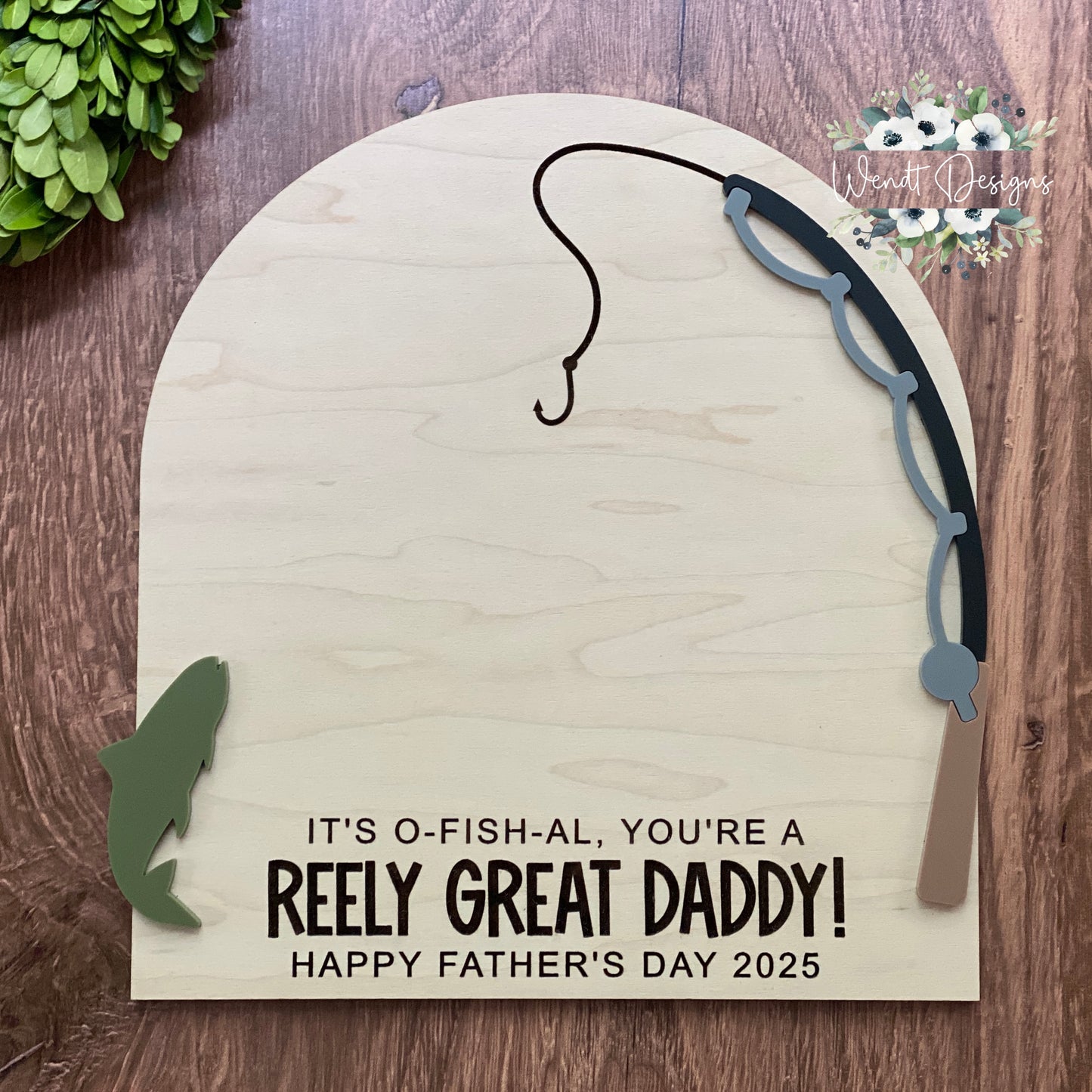 Fishing Themed Handprint Sign - Any Name