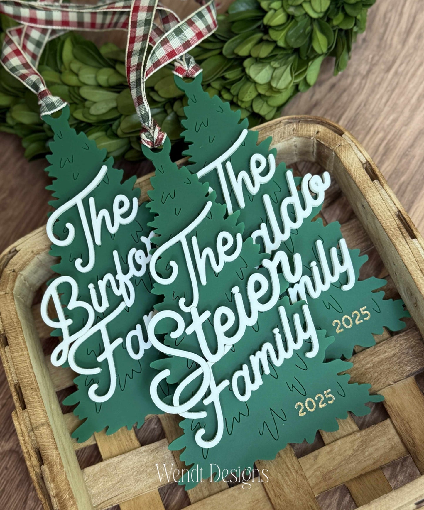 Evergreen Family Ornament