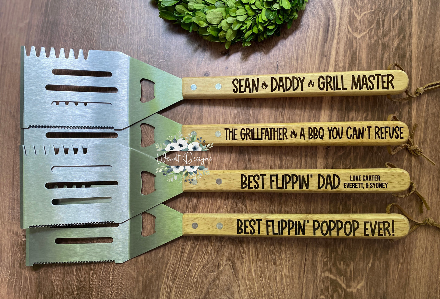 Personalized Grilling Spatula with Built-in Bottle Opener